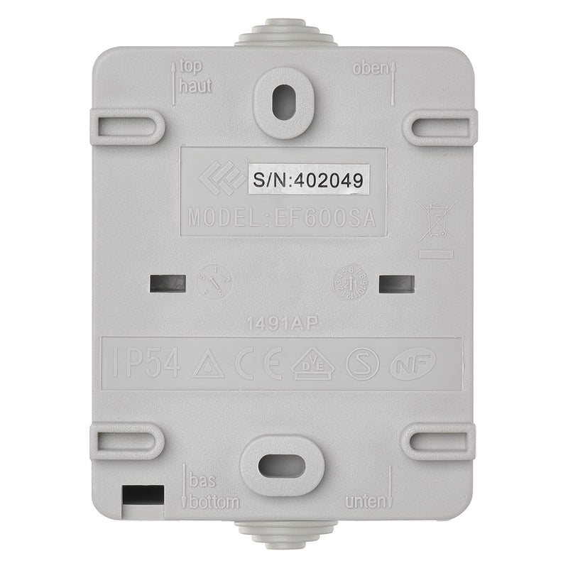 EMOS Waterproof Toggle Switch with Rocker Staircase Switch for Lighting, Grey/Black Colour, 250V~/10AX, Plastic, Surface Mounted, IP54 Outdoor