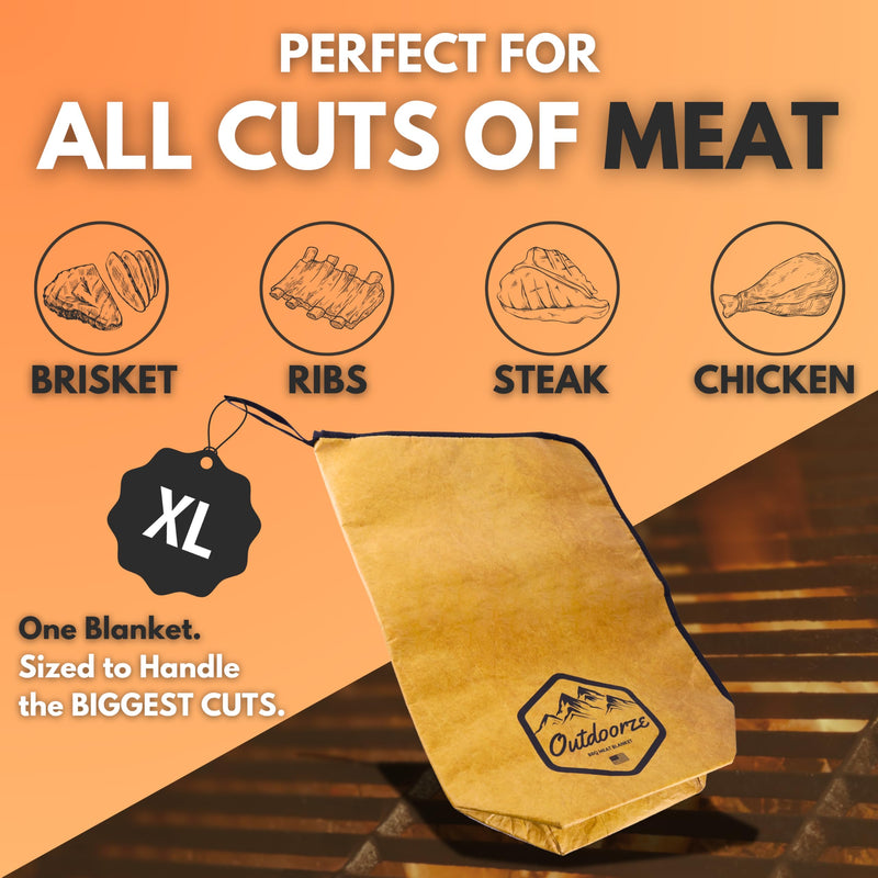 BBQ Blanket for Resting Meat | Meat Resting Bag for Smoking & Barbecue | Insulated Brisket Blanket | Grilling Accessories for Brisket, Steak & Beef | Gifts for Men | Camping Essentials by Outdoorze