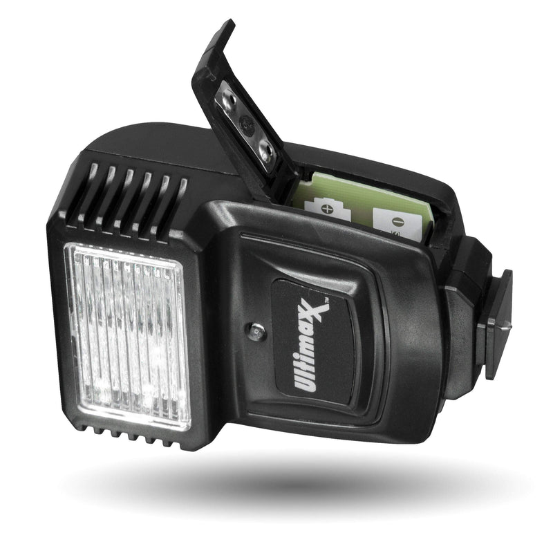 Ultimaxx Digital Slave Flash with Bracket for Canon, Nikon, Sony,Panasonic, Samsung, Fujifilm, Olympus, Pentax, and Other DSLR Cameras, Includes Metal Hot Shoe Flash Bracket
