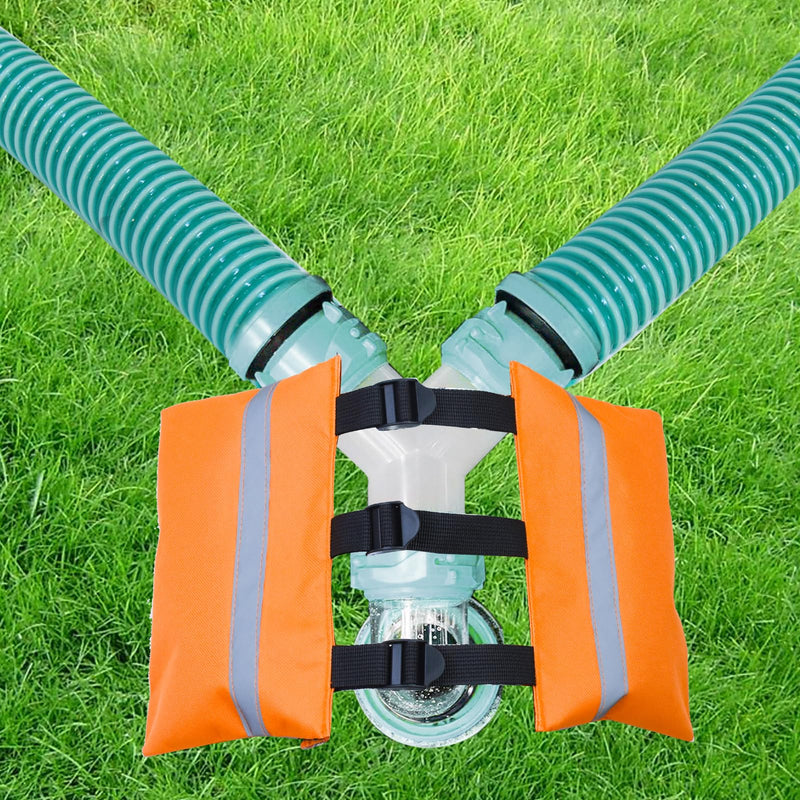 RV Sewer Weight Bag,RV Hose Fastening Device with Reflective Strip Septic Hose Weight Bag RV Hose Support Sewer Hose Weights Hold down for RV Camper Trailers Reduces Accidental Spillage Orange 1pcs