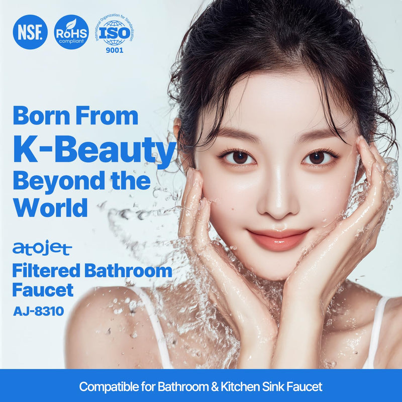 Cleansing Washbasin Faucet Filter Inspired By Korea's Beauty Culture - Pure Carbon Filters for Bathroom (1 Year Supply) (AJ8310C-SET-1YR) 1 YEAR