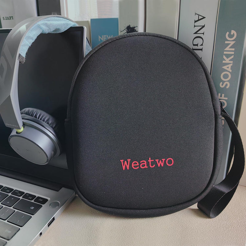 Computer Headsets Headphone Storage Bag, Wired/Wireless Headset Lightweight Case Soft Neoprene Cover Travel Carrying Pouch for Jabra Evolve 20 30 40 65 75 Plantronics Blackwire 3210 3220 3320 CS510 black