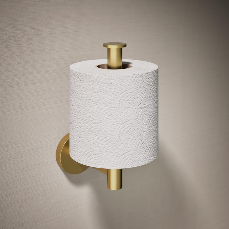 ELATE® VERTICLE TISSUE HOLDER Vibrant Brushed Moderne Brass