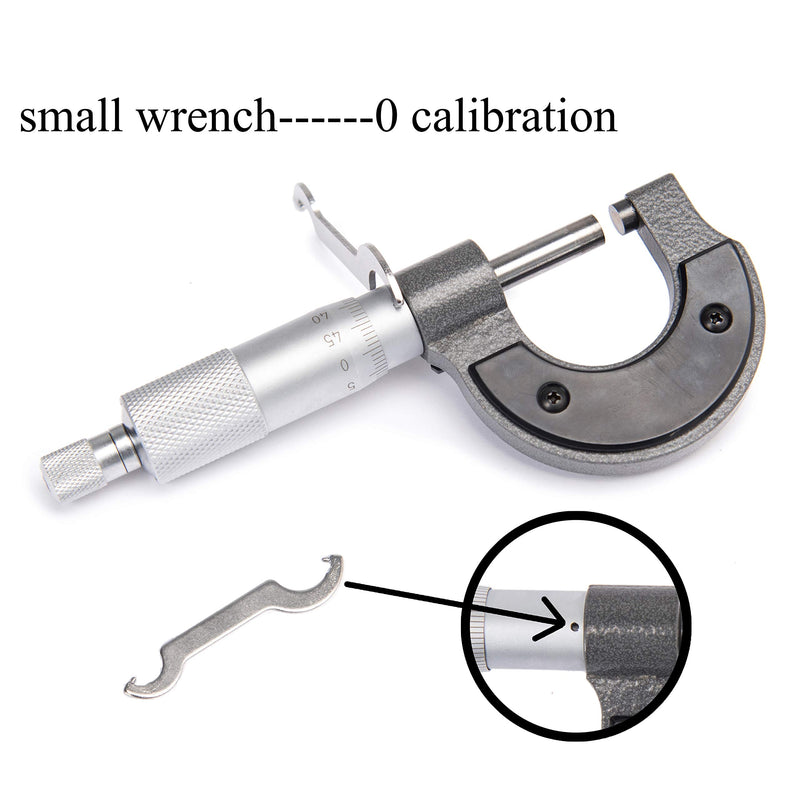 Beslands Outside Micrometer 0-25mm Micrometer Screw Measuring Screw 0.01mm Resolution Micrometer Metric 0-25mm Micrometer