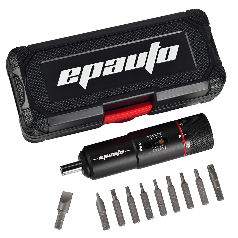EPAuto Manual Wrench Screwdriver for Firearms | Bike Gears, 10-65 in/Lbs - 10 Bits, Black