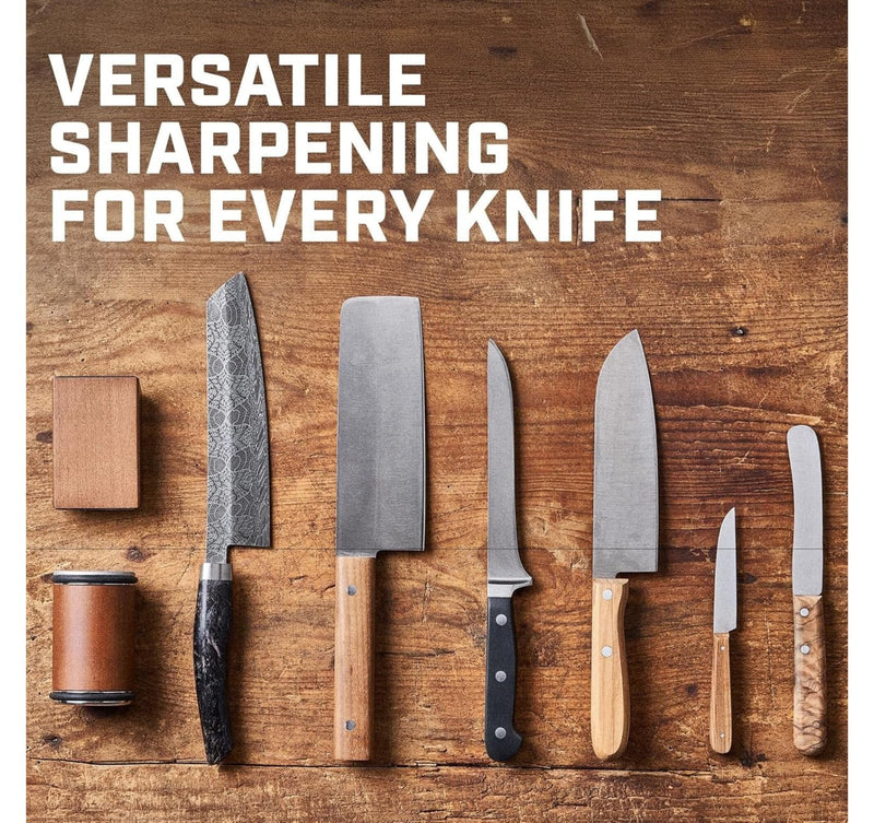 Warm & Craft Rolling Knife Sharpener - Knife Sharpener Tool For Kitchen Knives Magnetic Knife Sharpening Kit With 15 & 20 Degree Base
