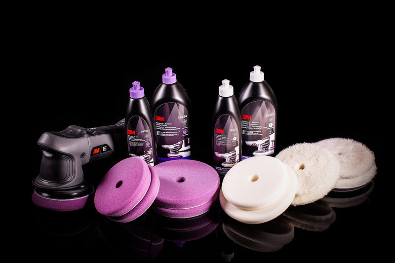 3M Perfect-It Polishing Pad with Polishing Fur for Eccentric Polishing Machine, 34125 | 2 pads per pack 150.0 mm Medium Wool