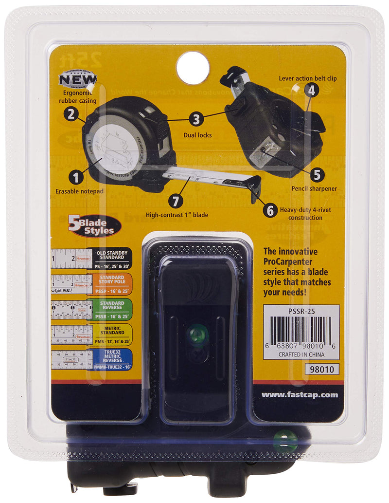 Fastcap PSSR-25 25-Foot ProCarpenter Lefty/Righty Standard Measuring Tape (Pack of 2) 2 Pack