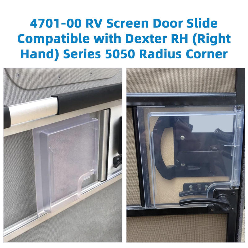 4701-00 RV Screen Door Slide Camper Screen Door Slider Panel Compatible for Slide Trailer, RV, Camping Trailer Clear Plexiglass RV Screen Door Slide