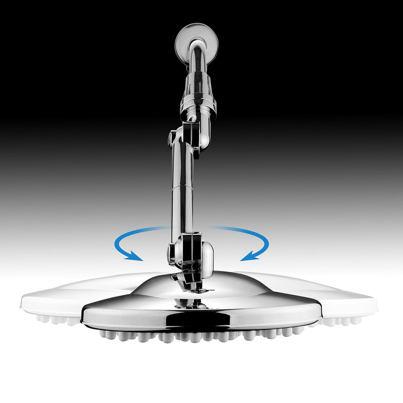 HotelSpa MOBILIS(TM) 4-way Adjustable High-Pressure 9" Rainfall Showerhead with 109 Self-Clean Jets Chrome