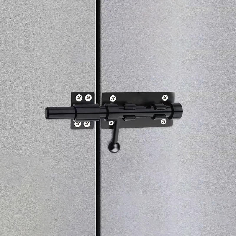 Barrel Bolt Latch, 12" Heavy Duty Gate Latch Slide Lock Solid 304 Stainless Steel Bolt Lock for Inside Door, Black Finished Shed Door Latch(1 Pack) 12 Inch