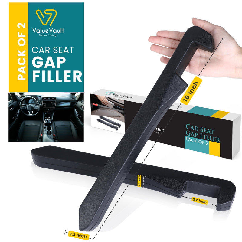 2PCS Car Seat Gap Filler Organizer, Car Seat Gap Organizer to Prevent Falling of Essential Accessories, Car Side Seat Gap Filler for Car, Universal Car Gap Filler for Cars, SUVs & Trucks