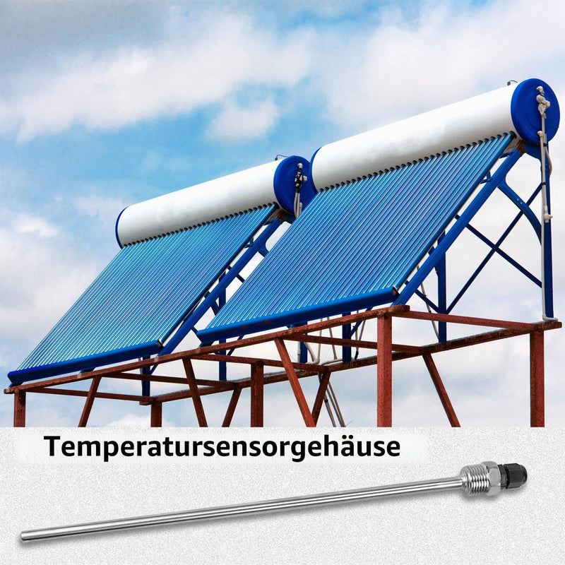 Pack of 2 immersion sleeves 1/2 immersion sleeves 304 thread | 300 mm, stainless steel immersion sleeve, it is often used in solar panels, water tanks, blind pipes etc