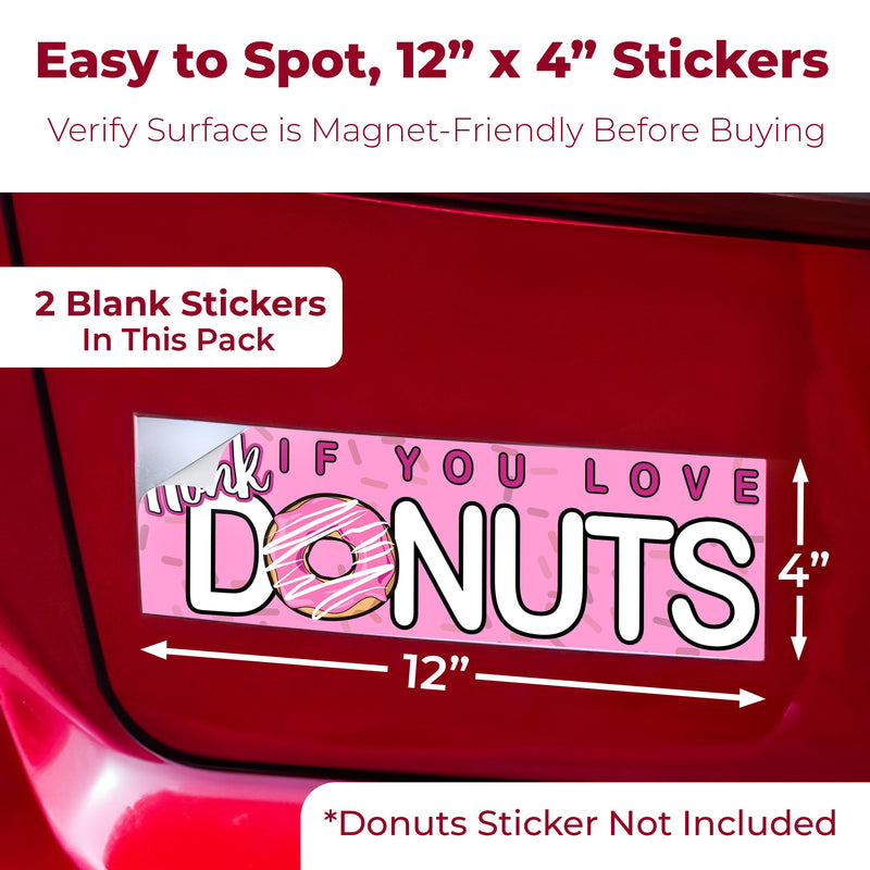 Cut-to-Size Bumper Sticker Magnetizer 2 Pack: Turn Any Decal Into a Strong Magnet. Durable & Weatherproof Magnetic Strip Protects Paint & Allows for Easy Swaps. Flexible 4x12 Sheet Guaranteed to Stick