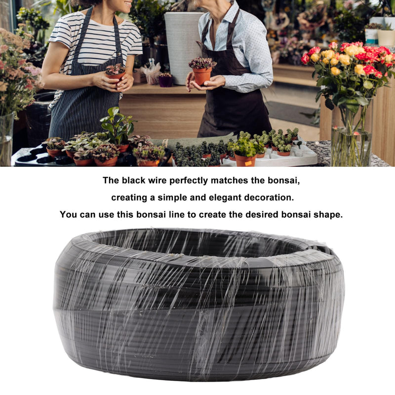 Aluminum Bonsai Training Wire, 500g Black Bendable Thick Metal Wire with Resistant, Bonsai Wire and Bonsai, Wire for Garden, Horticulture, Landscape, Planting (3.5mm)