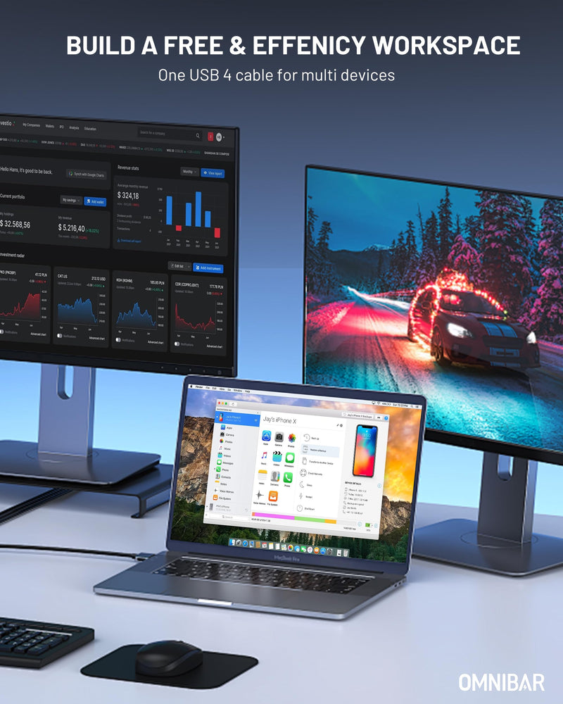 240W USB C to USB C Cable, USB 4 Data Cable, 40Gbps Data Sync, 8K HD Display, USB-IF Certified, Thunderbolt 4/3 Compatible, for iPhone 16/15, Macbook, Monitor, SSD, Hub, Docking (3FT, Braided) C to C 40Gbps Black