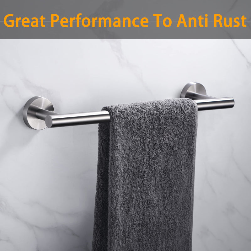 Nolimas Brushed Nickel Bath Towel Bar Single Bars Towel Rack Rod Classic Wall Mounted Stainless Steel Bathroom Toilet Kitchen Towel Bar Towel Shelf Single Layer,16inch-2 Pack 16inch 2Pack