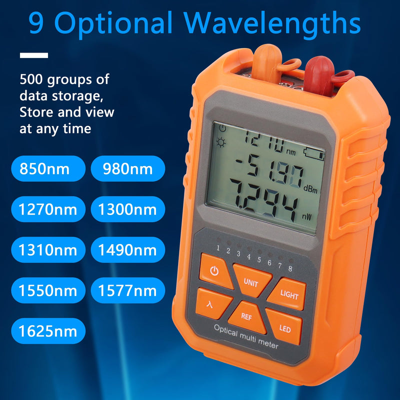 SinLoon Fiber Optic Power Meter, Fiber Optic Tester, Portable Network Cable Tester, FC/SC/ST, Universal Interface, Fiber Optic Tester, 2MW, Visual Fault Location, LED Lighting, OPM/VFL