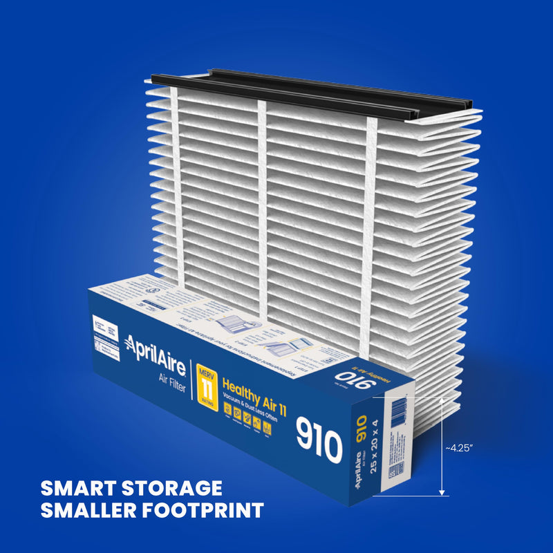 AprilAire 910 Replacement Filter for AprilAire Whole House Air Purifiers - MERV 11, Clean Air & Dust, 25x20x4 Air Filter (Pack of 1) Healthy Air 11