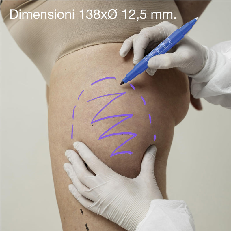 Gima - Dermatological double pen with cap structure made of polypropylene, tip made of polyester fibre, 10 pieces, 33179