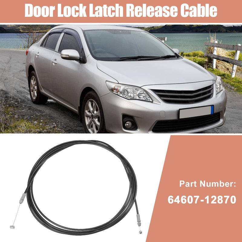 X AUTOHAUX Trunk Lock Latch Release Cable for Toyota Corolla 2009-2013 Deck Lid Release Cable 64607-12870 Car Luggage Door Lock Control Cable Tailgate Release Cable Replacement 14ft