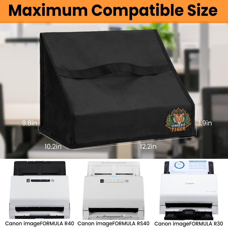 Scanner Dust Cover for Canon imageFORMULA R40 / RS40 / R50 Scanners Waterproof Anti-Static Dustproof Cover, Foldable with Handle (300D Oxford Fabric) for Office and Home