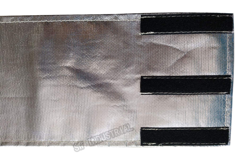 Aluminum and fiberglasss heat shielding Universal Starter heat shield 7 X 24 in Wrap Self Attaching