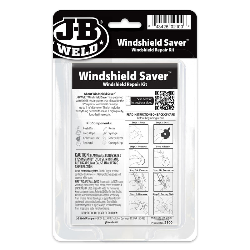 J-B Weld 2100 Windshield Saver Repair Kit, 2 fl. oz