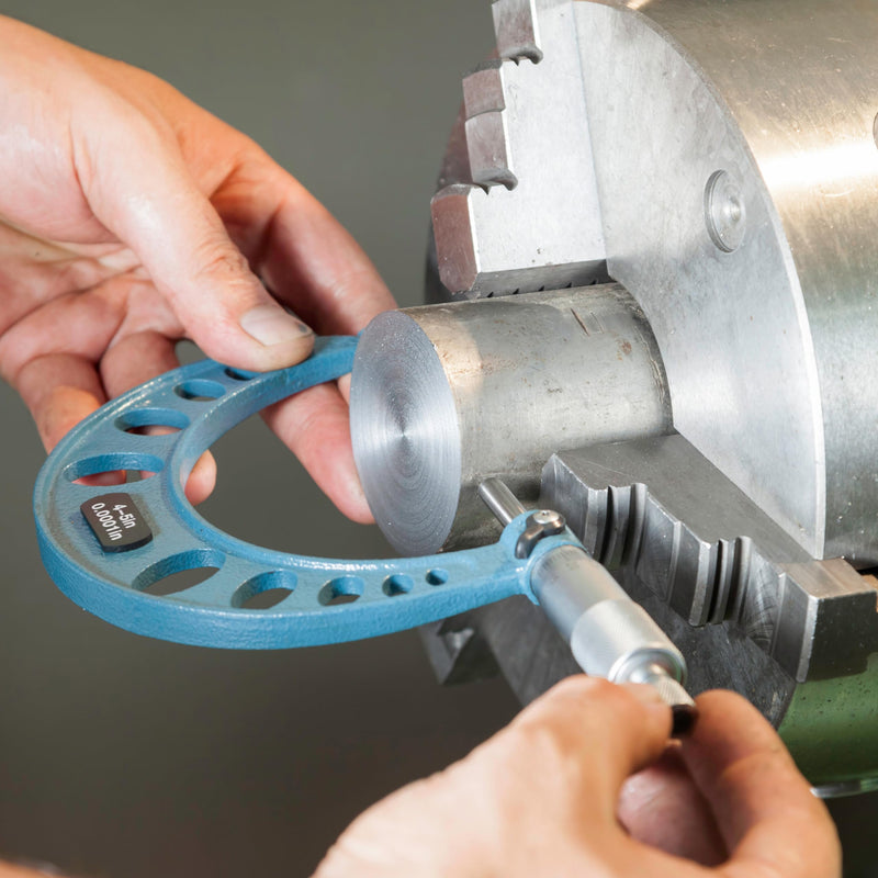 HFS(R) 4-5" Outside Micrometer with 0.0001" Accuracy, Carbide Anvil and Laser-Etched Scale 4-5"x0.0001" Classic Ratchet