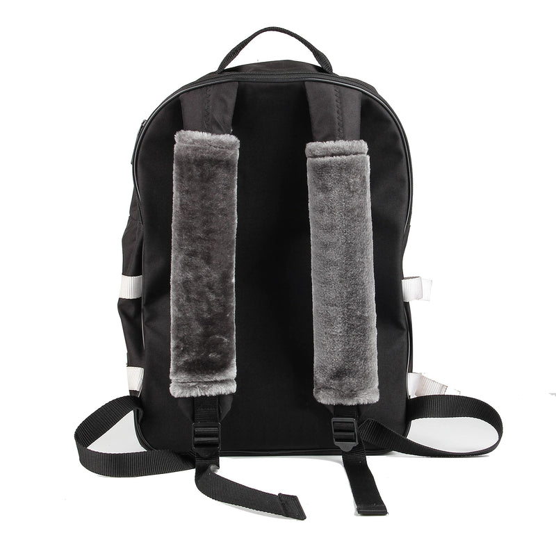 Amooca Soft Faux Fur Universal Fit Seatbelt Cover Car Truck SUV Airplane Seat Belt Shoulder Pad for Carmera Backpack Straps Neck Cushion Protector 2 Pack 10.5in Dark Gray 10.5in 2pack