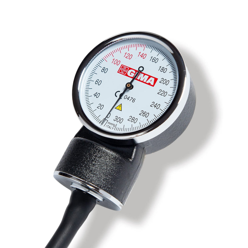 Gima 3273 YTON Aneroid Sphygmomanometers with Integrated fonendo,, Black Blood pressure monitor with built-in stethoscope