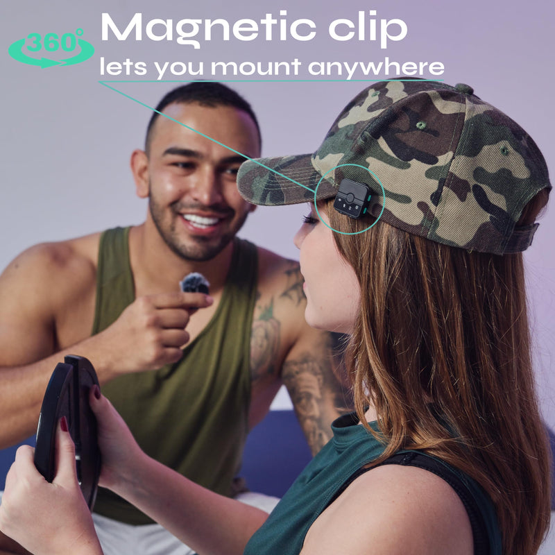CreatorMic voice-enhancing mini wireless microphone for iPhone/Android/Camera - limiter, voice EQ, noise cancel, echo remove, magnetic mount – lapel mic clip on for video/vlog/YouTube/Tiktok