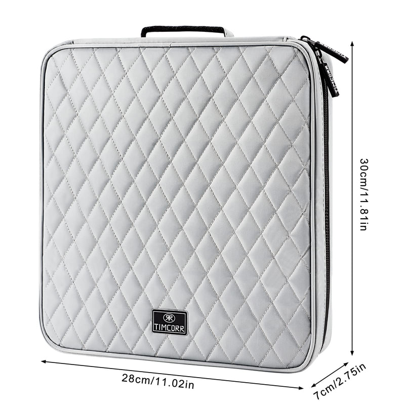 CD Case DVD Holder Storage: 160 Capacity DVD Cases Organizer Portable Wallet Storage - CD Plastic Protective Carrying Binder for Home Travel (Grey) 160 Capacity Grey