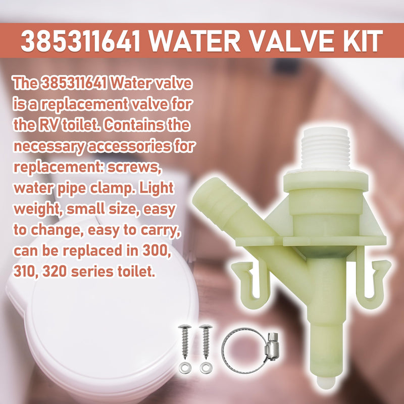 New Durable Plastic Water Valve Kit 385311641 for 300 310 320 series - for Sealand marine toilet replacement pack of 1