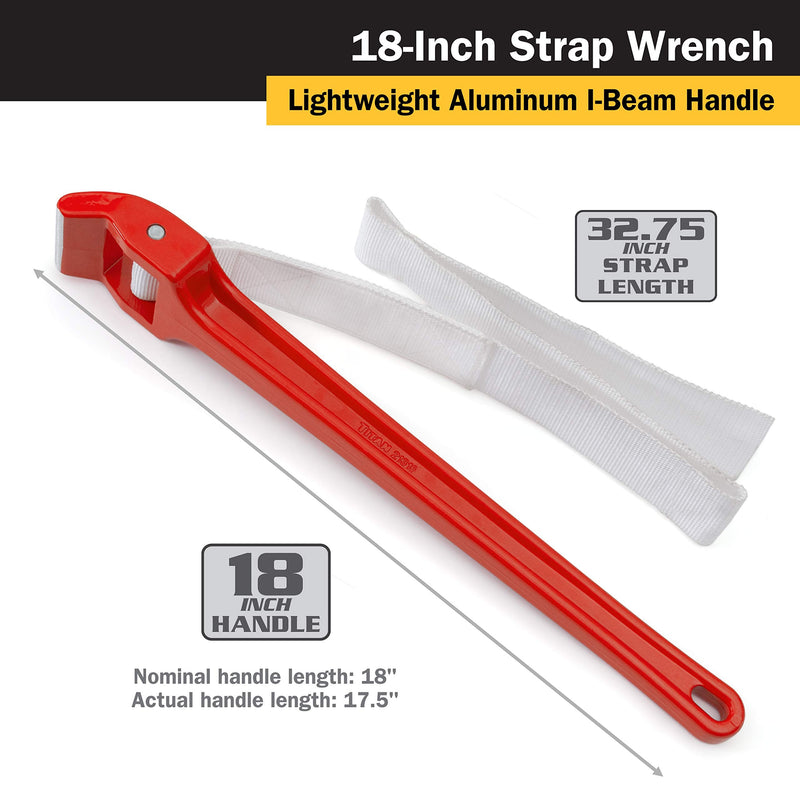 Titan 21316 18-Inch Strap Wrench 18" Handle