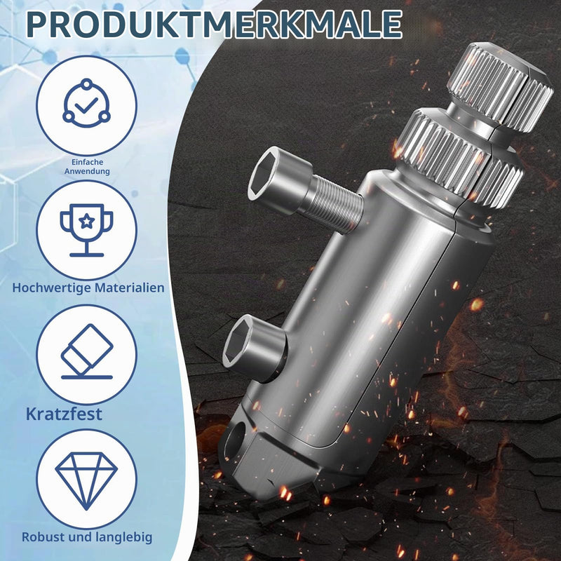 Screw Extractor, Screw Extractor for Removing Pipe Breakage Screws, Left Extractor for Repairing Pipe Thread Connections, Screw Remover Adjustable, Suitable for 1/4, 1/6 and 1 Inch Pipe