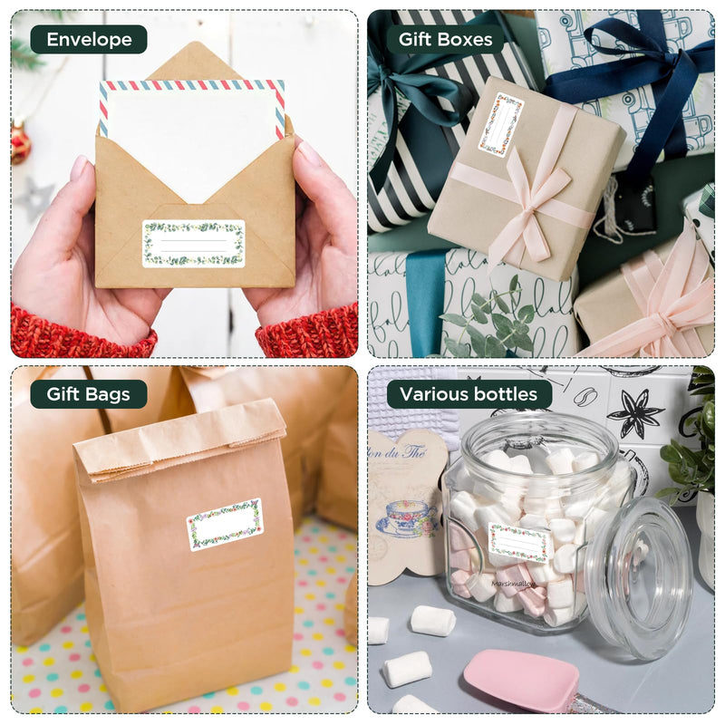 Cozary Self-Adhesive Labels Pack of 500, 7.5 x 3.5 cm, 6 Designs, Can Be Written On 500Pcs