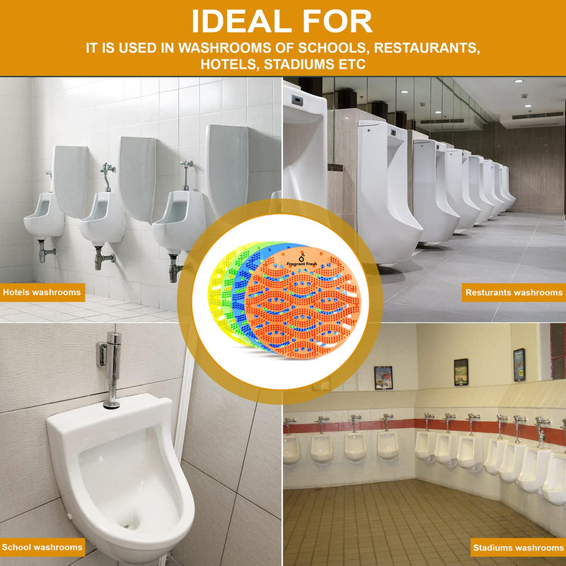 Urinal Screen Deodorizer, Fresh Scented Urinal Screen With Easy Fit & Multiple use (Orange, 10 Pack) Orange Pack of 10