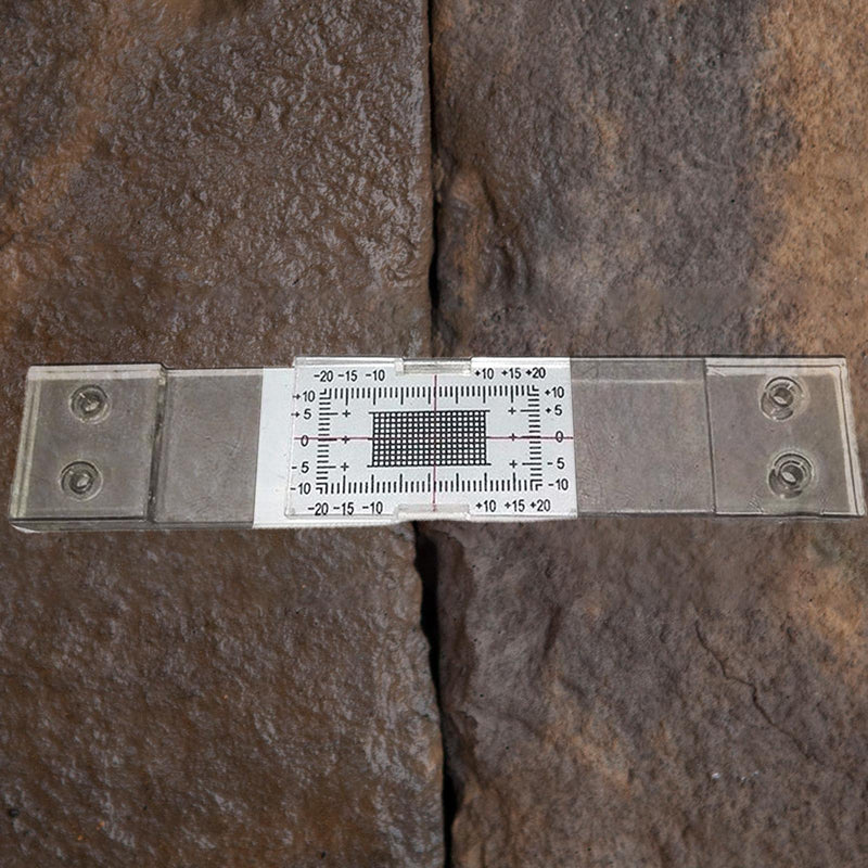 Crack Monitor Set, Acrylic Crack Monitoring Data Set, Crack Gauge Monitoring Device, Precise Gap Ruler for Detection of Wall Deformations and Cracks Pack of 4