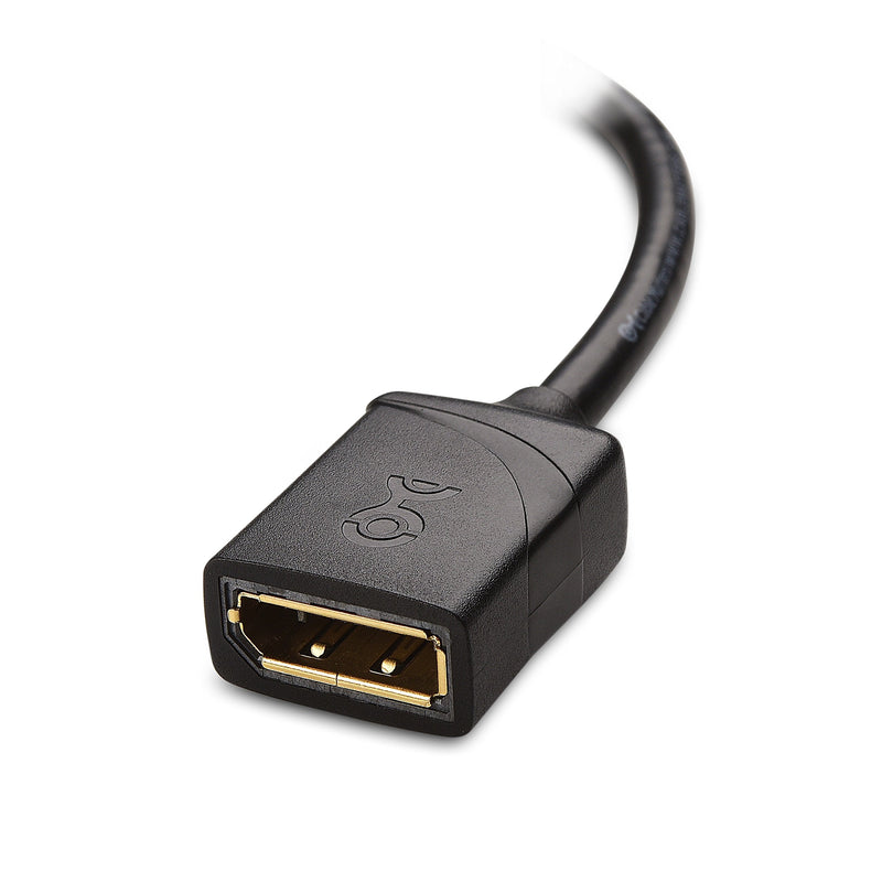 Cable Matters Mini DisplayPort to DisplayPort Adapter (Mini DP to DP) in Black - 4K Resolution Ready - Thunderbolt and Thunderbolt 2 Port Compatible