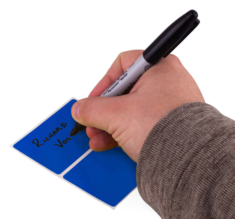ChromaLabel 2 x 3 inch Name Tag Stickers, 150 Labels per Pack, Dark Blue