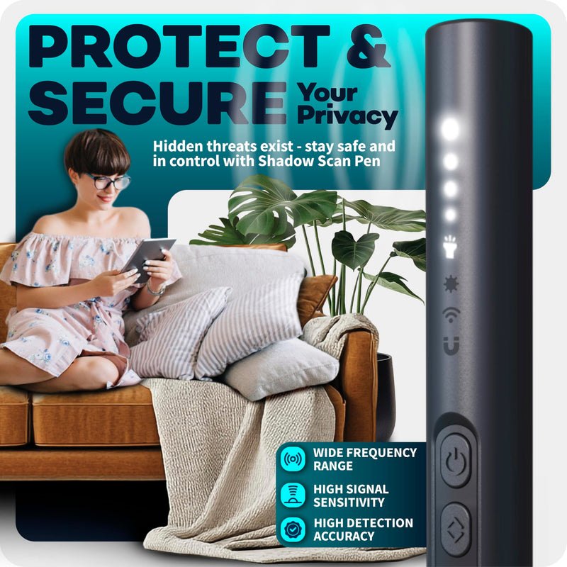 Hidden Camera Detectors – Mini Security Device for Audio Video Wireless Threats, Hotel Safety, Home Privacy and GPS Tracker Detection, Pen RF Spy Cam Voice Recorder Bug Finder for Travelers