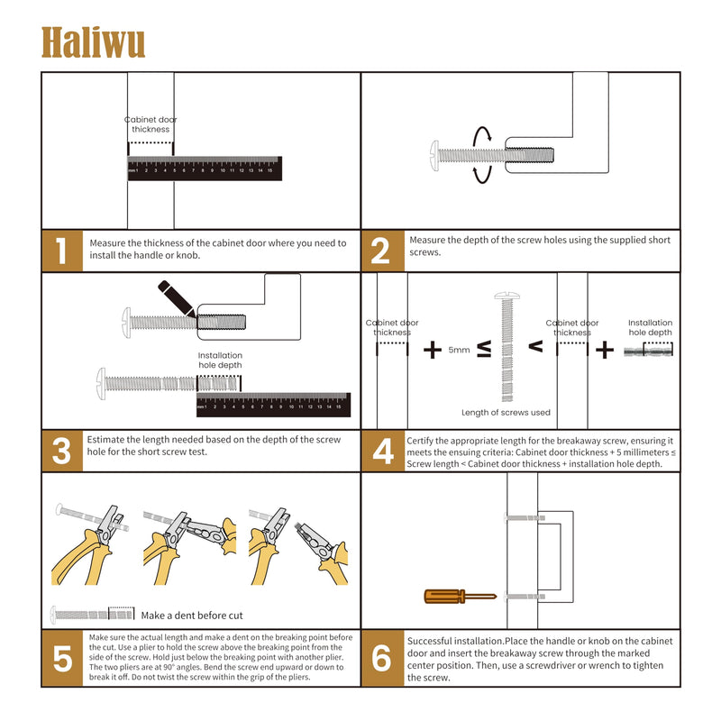 Haliwu 10 Pack 5 Inch Gold Cabinet Handles Kitchen Cabinet Handles for Drawer Pulls Brushed Gold Pulls Stainless Steel Modern Hardware for Bathroom 5-1/16 inch hole center Brass Gold