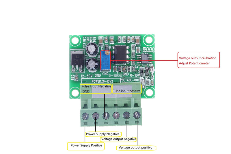 Frequency to Voltage Conversion Module 0-500Hz to 0-10V F/V Conversion Module Digital to Analog Converter Module(0-500HZ to 0-10V)