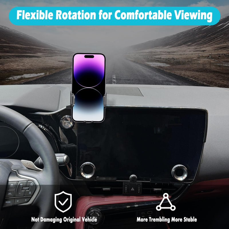Car Phone Holder Fits for Lexus NX 350 350h 250 450h+ 2022-2024 Accessories(Only fit for 14-Inch Screen),Thick Cases Friendly,Cell Phone Mount for 4.7-7 in Phones NX 250 350 350h 450h+ 2022-2025(14 in screen)