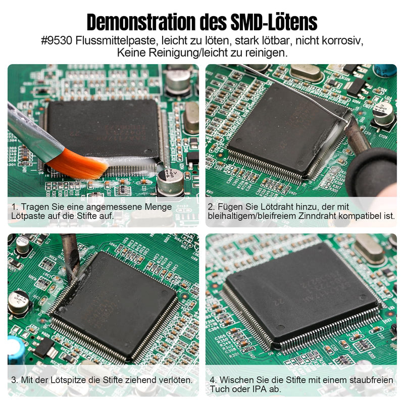 No Clean Soldering Paste Flux, BGA Soldering Flux Paste, Electronic Flux Pastes for BGA/IC/CPU/PCB/SMD Solder (5.15oz/146g)