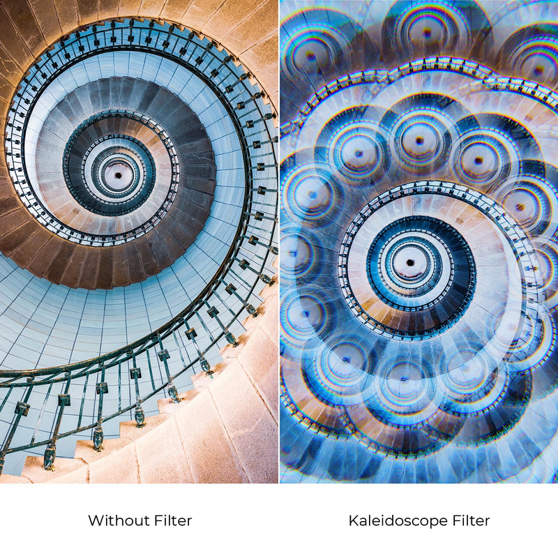 K&F Concept 67mm Kaleidoscope Filter, Special Effects Filter Prism Crystal Glass with Multi Refraction Subjects for Camera Lens