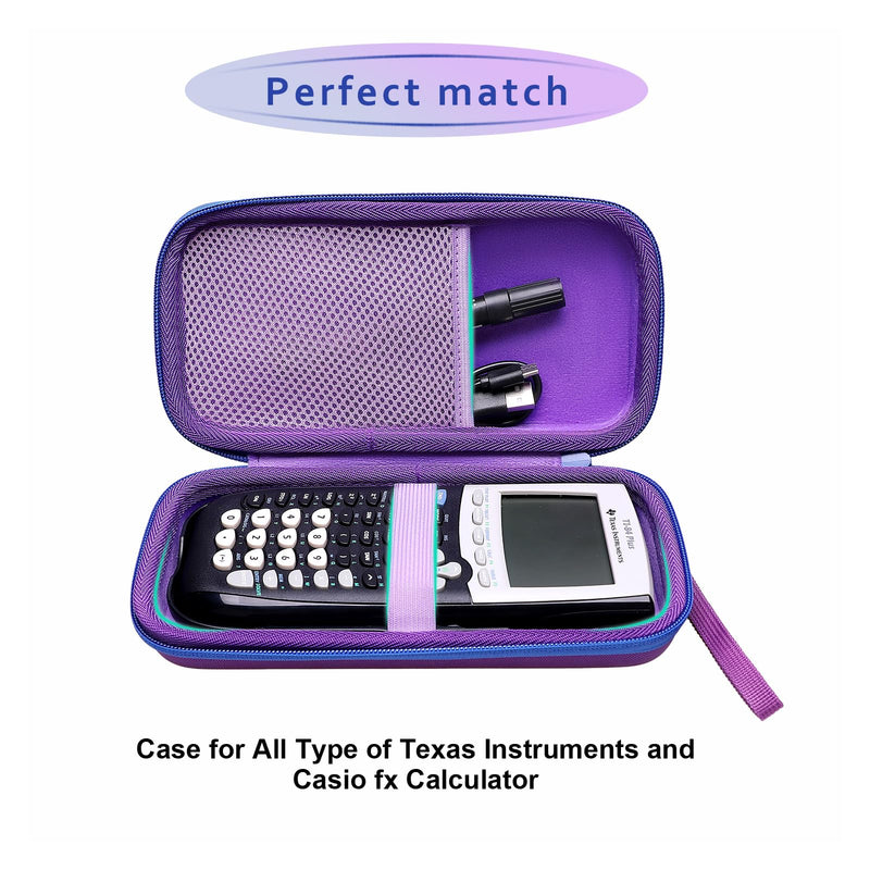 XANAD Purple Hard Case for Texas Instruments TI-84 Plus CE/TI-84 Plus/TI-Nspire CX II CAS/TI-Nspire CX II/TI-83 Plus/TI-89 Titanium/TI-85 / TI-93 Color Graphing Calculator