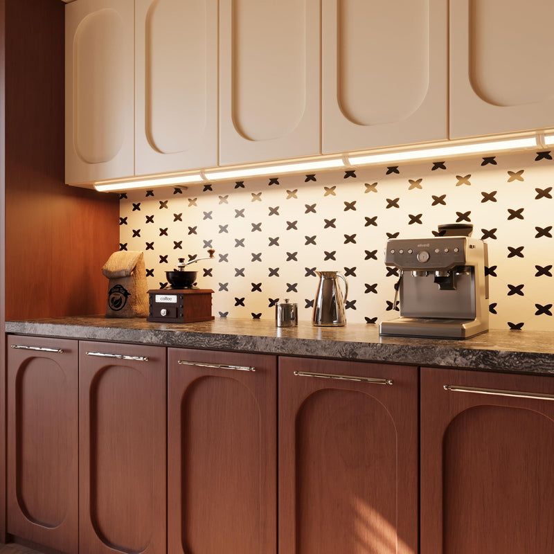 Inlight 12" LED Under Cabinet Lighting, 5 CCT Selectable 2700-5000 K, Dimmable, ETL-Listed, White Finished, IN-0208-1-WH 12 inch