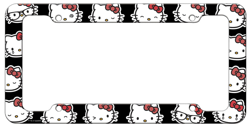 Chroma Graphics 42558 Hello Kitty Emoji Heads Plastic Frame, 12.5x6.25x0.2, Black/White/Red 1